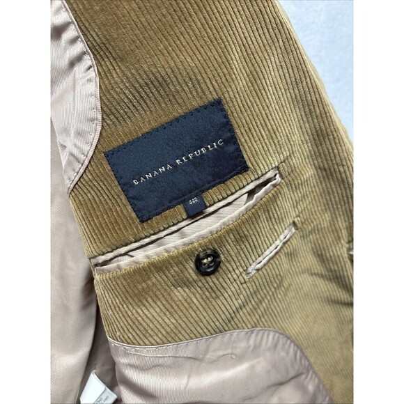 Banana Republic Blazer Mens 44R Tan Corduroy Cotton Sport Coat Jacket Classic - Picture 2 of 5